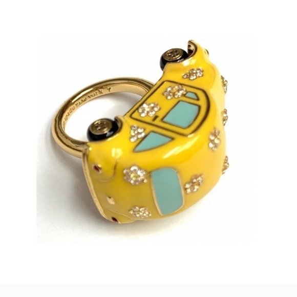 Kate Spade Off We Go yellow VW Bug ring - Picture 3 of 5